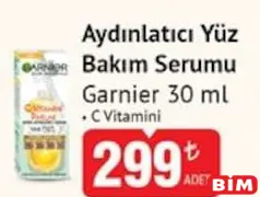 GARNİER AYDINLATICI YÜZ BAKIM SERUMU 30 ML fiyat ve kampanya bilgisi